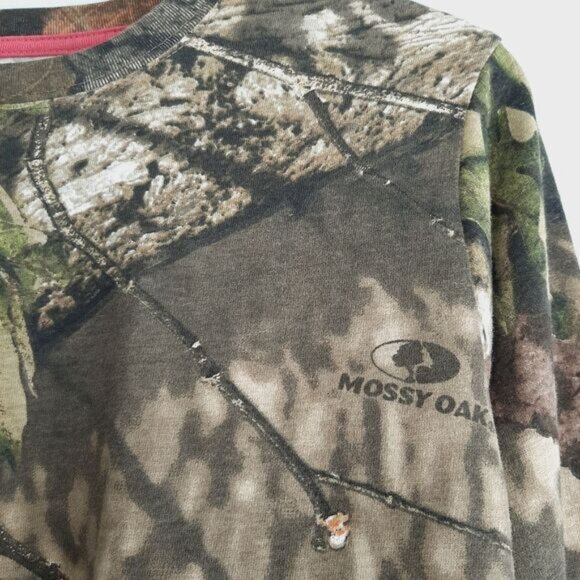 WALLS X MOSSY OAK | Camo Crewneck Long Shirt T-Shirt Tee Sz L - Picture 4 of 12